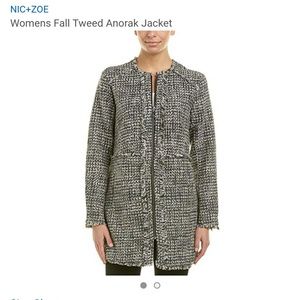 Zoe Long Tweed Jacket Blazer Chanel 